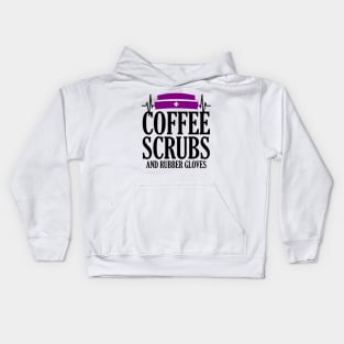 Coffee Scrubs and Rubber Gloves Kids Hoodie